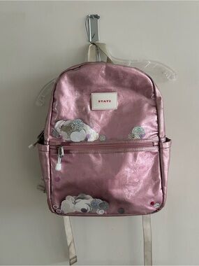 STATE Shiny Rose Pink Sequin Dot Backpack